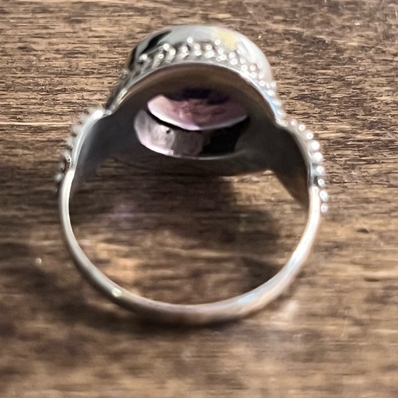 Sterling Silver Natural Amethyst Ring - Picture 9 of 16